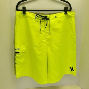 Hurley Board Surf Shorts Day Glo Green Mens 38